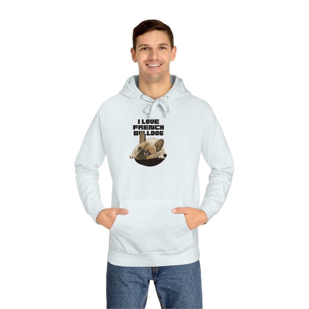 I love my French Bulldog Dog POD Unisex Fleece Hoodie