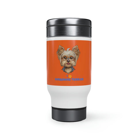 I love my Yorkshire Terrier Dog POD Stainless Steel Travel Mug with Handle, 14oz