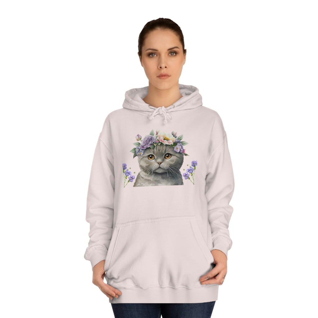 Meow Cat POD Unisex College Hoodie