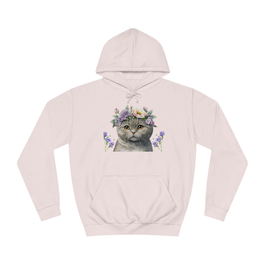 Meow Cat POD Unisex College Hoodie