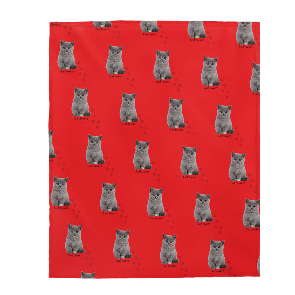 Cat Lovers POD Velveteen Plush Blanket