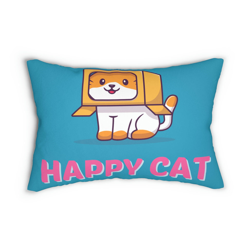 Happy Cat POD Spun Polyester Lumbar Pillow