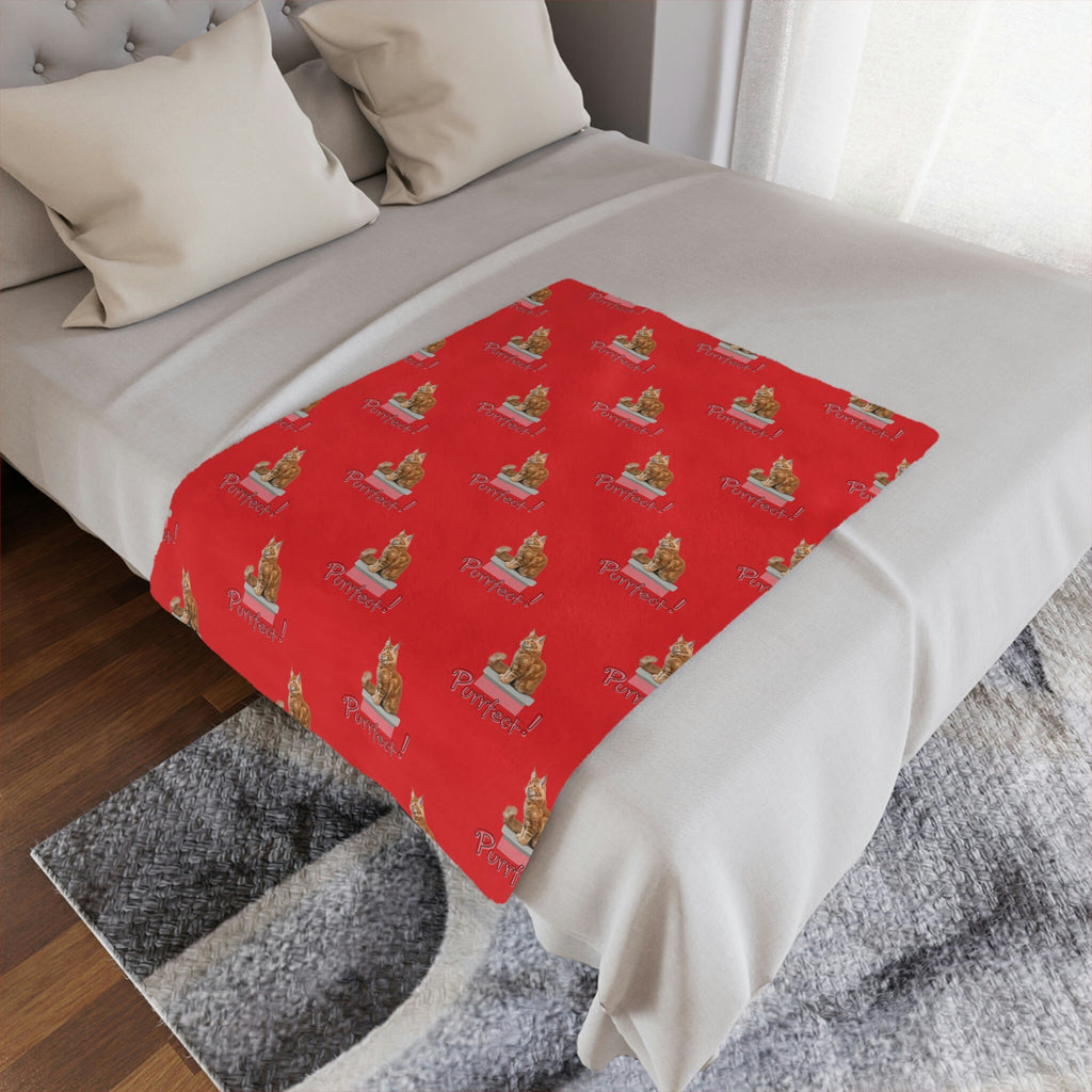 Purrfect Cat POD Minky Blanket