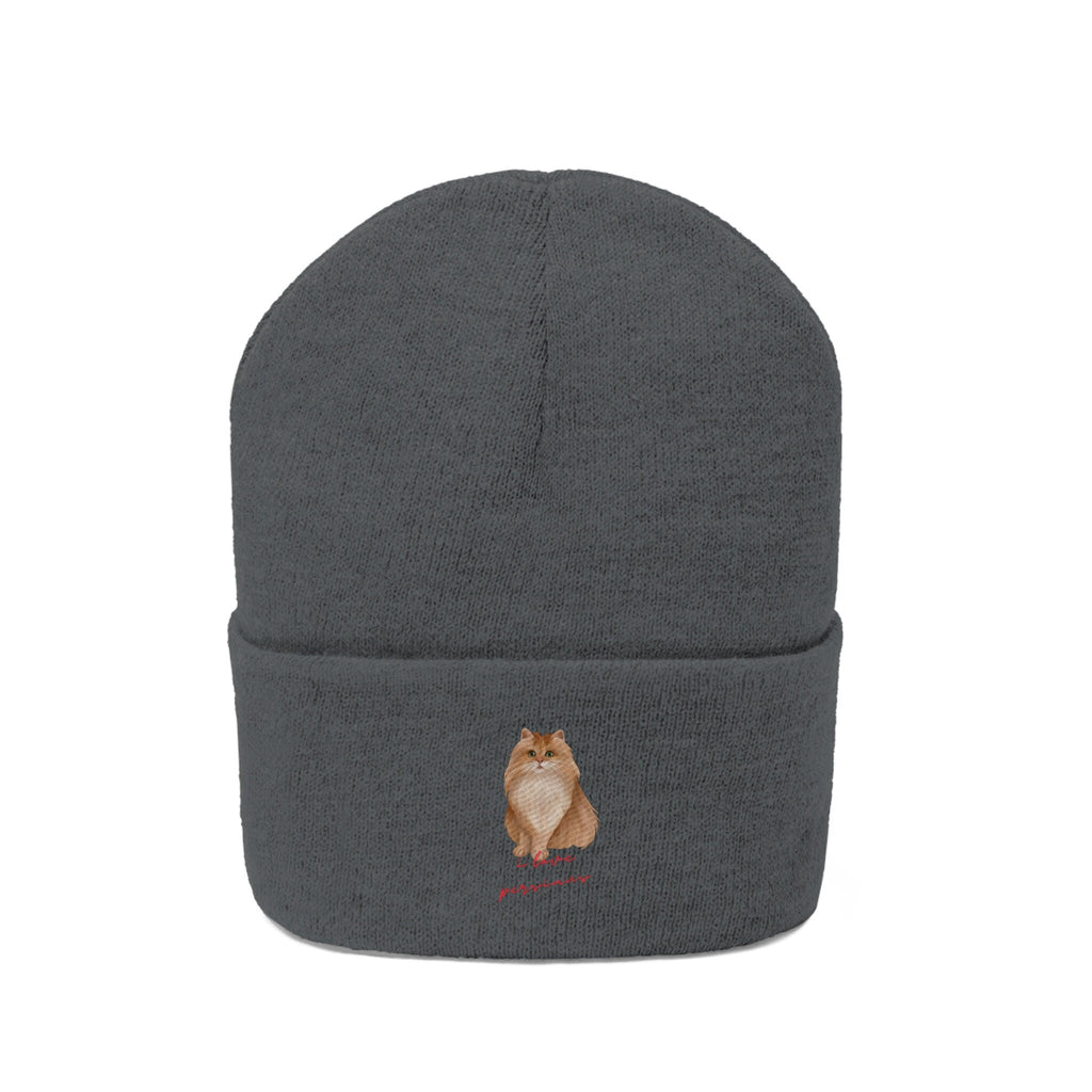 I love Persians Cat POD Knit Beanie