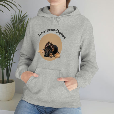 I love my German Shepherd Dog POD Unisex Heavy Blend™ Hooded Sweatshirt