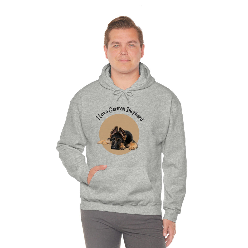 I love my German Shepherd Dog POD Unisex Heavy Blend™ Hooded Sweatshirt