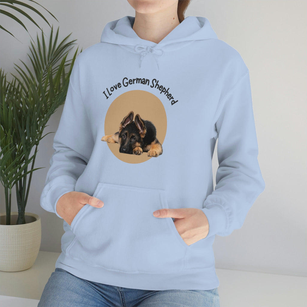 I love my German Shepherd Dog POD Unisex Heavy Blend™ Hooded Sweatshirt