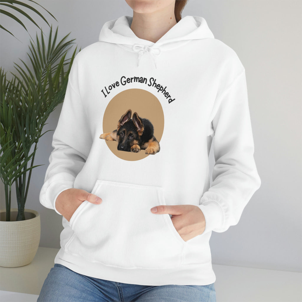 I love my German Shepherd Dog POD Unisex Heavy Blend™ Hooded Sweatshirt