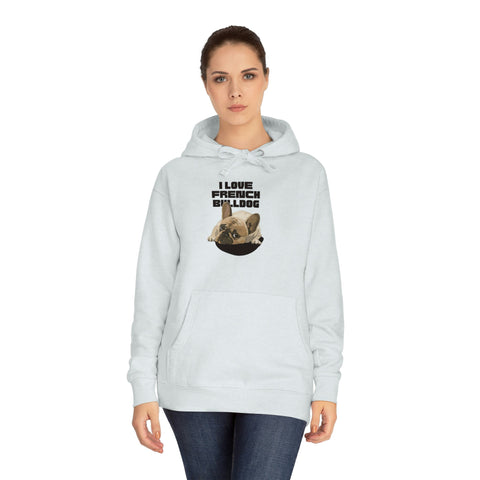 I love my French Bulldog Dog POD Unisex Fleece Hoodie