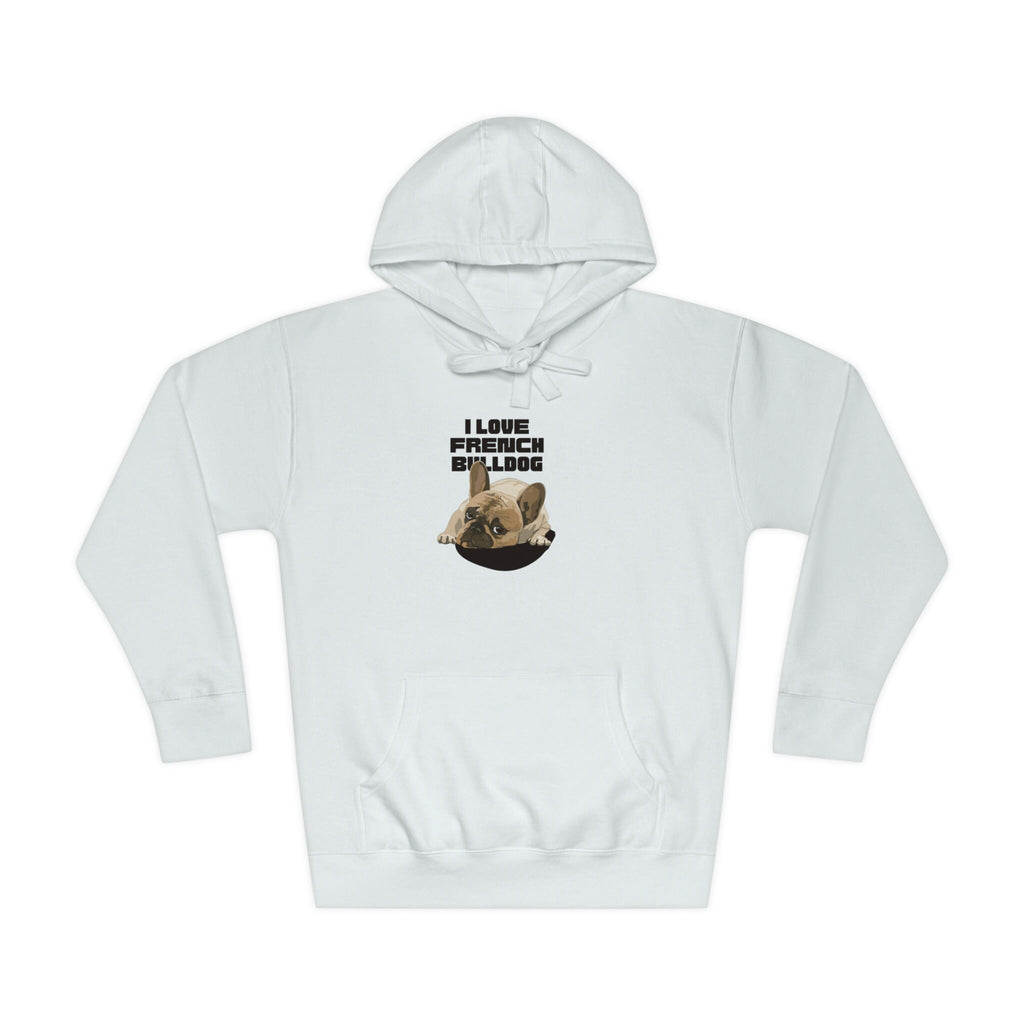 I love my French Bulldog Dog POD Unisex Fleece Hoodie