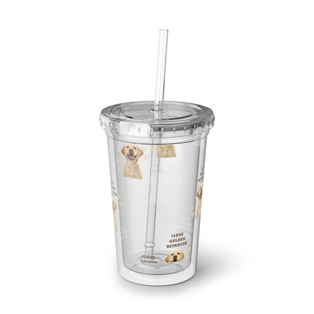 I love my Golden Retriever Dog POD Suave Acrylic Cup