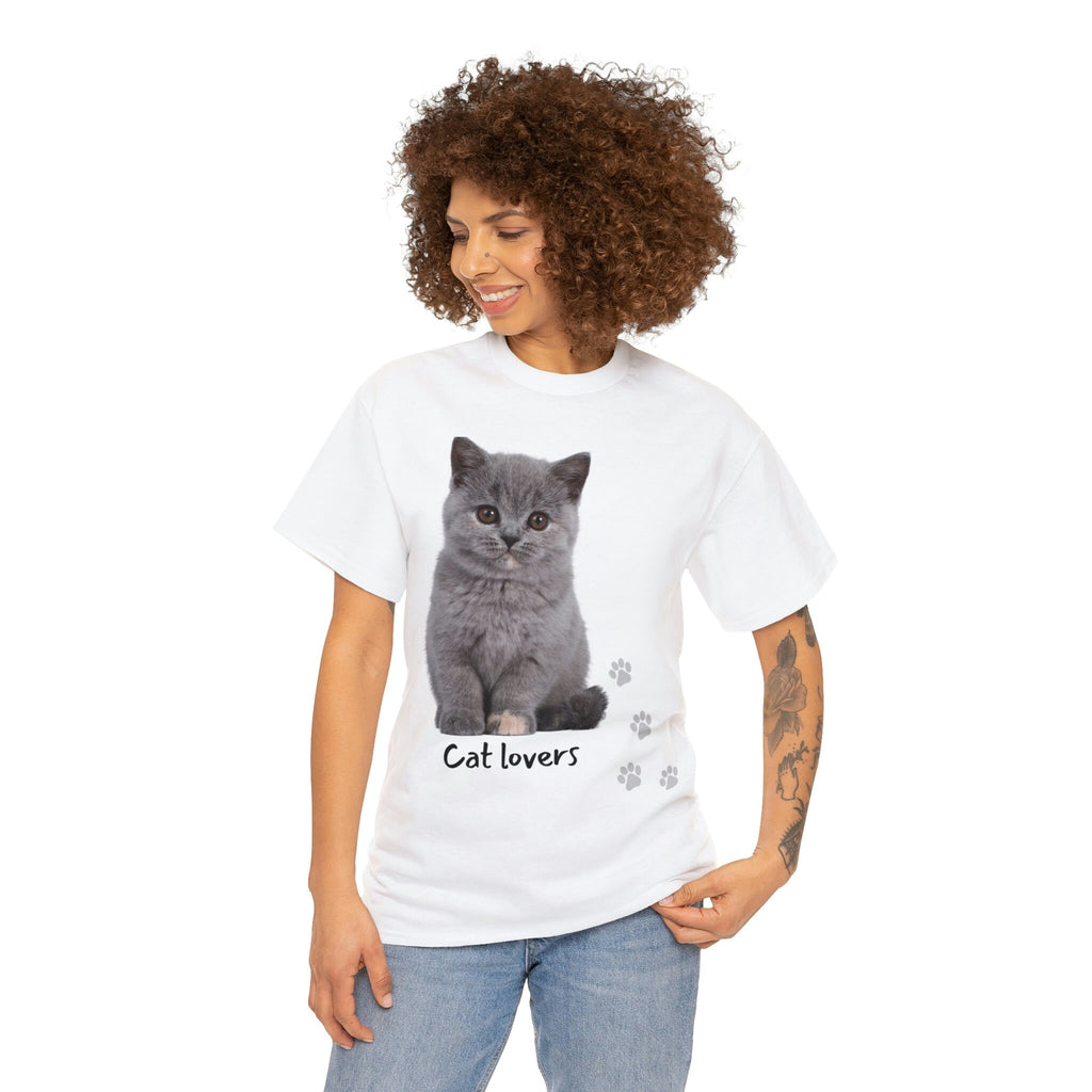 Cat Lovers POD Cat Unisex Heavy Cotton Tee