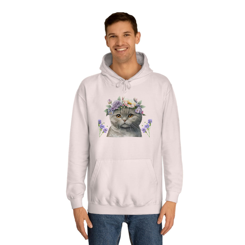 Meow Cat POD Unisex College Hoodie