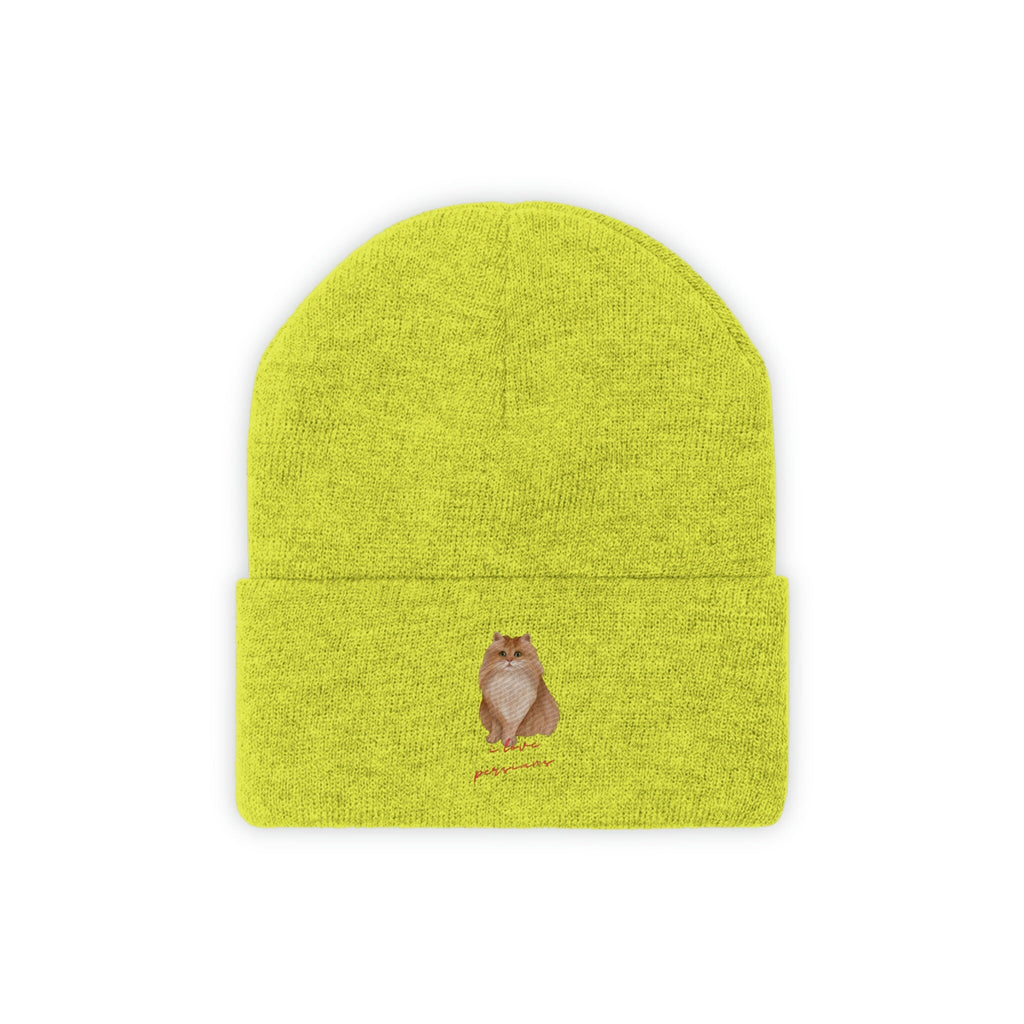 I love Persians Cat POD Knit Beanie