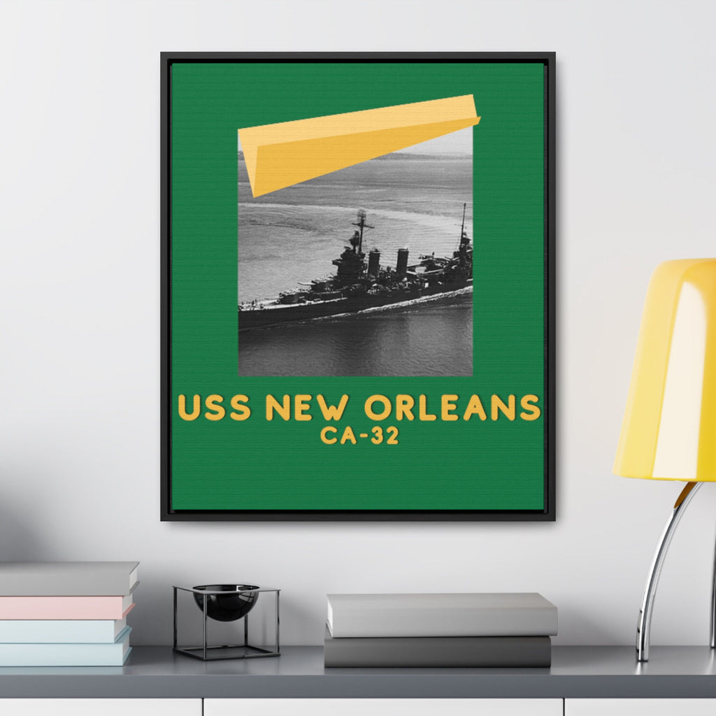 USS New Orleans CA-32 United States Ship POD Gallery Canvas Wraps, Vertical Frame