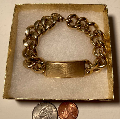 Vintage Thick Brass Bracelet, Very Thick, Dress, Attire, Fashion, Clothing, Quality, Free Shipping in the U.S.