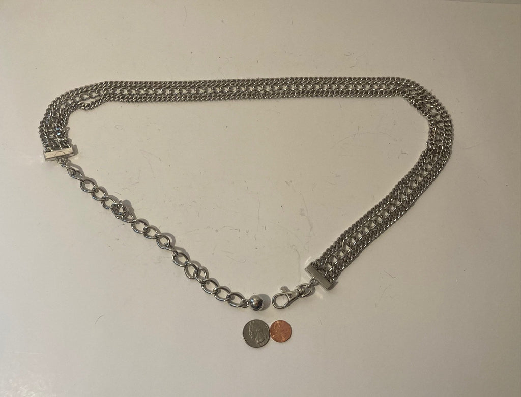 Vintage Chain Belt, Three Link Design, Heavy Duty, Quality, Size 0 to 40, Country and Western, Western Wear, Heavy Duty, Nice, Quality