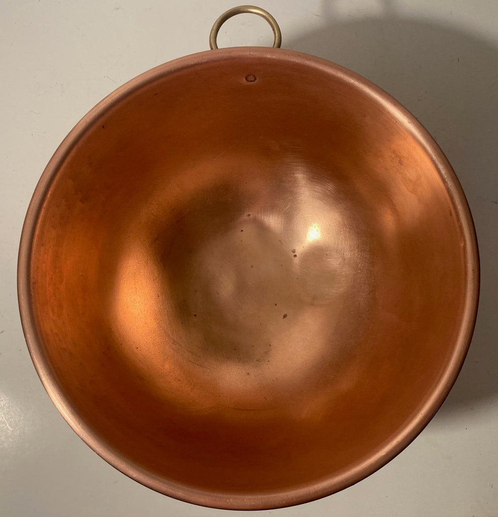 Vintage Metal Copper and Brass Mixing Bowl, Nice Quality, 10" x 5",  Super Thick Heavy Duty Copper Quality, Weighs 2 Pounds, Kitchen Decor
