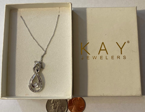 Vintage Sterling Silver Necklace, Kay Jewelers, Nice Design