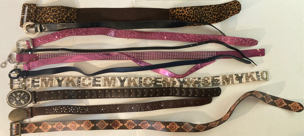 Vintage Lot of11 Assorted Belts, Unique, Nice Good Designs, Country & Western, Western Wear, Resell, Assorted Sizes, For Belts, Fashion