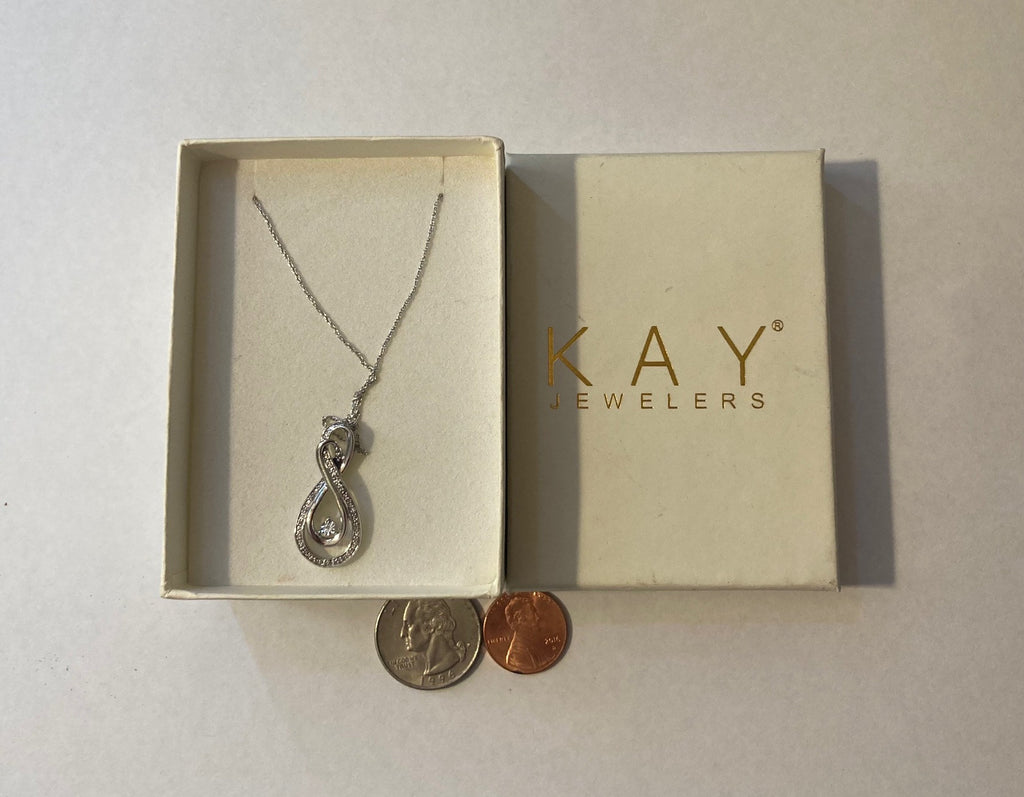 Vintage Sterling Silver Necklace, Kay Jewelers, Nice Design