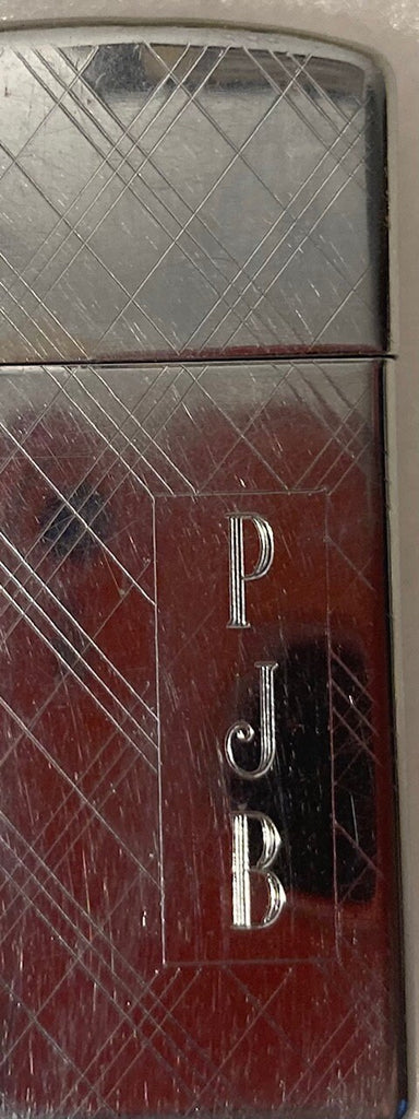 Vintage Metal Zippo Lighter, PJB, Slim Design, Zippo, Made in USA, Cigarettes, More