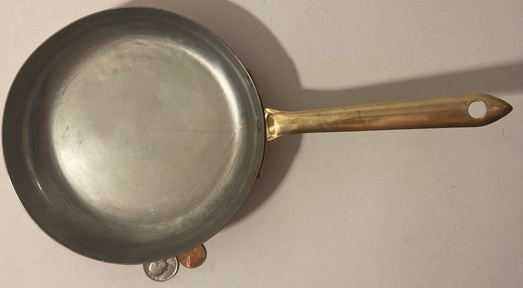 Vintage Metal Copper and Brass Frying Pan, Cooking, Use It, Kitchen Decor, Hanging Display, Quality, Heavy Duty