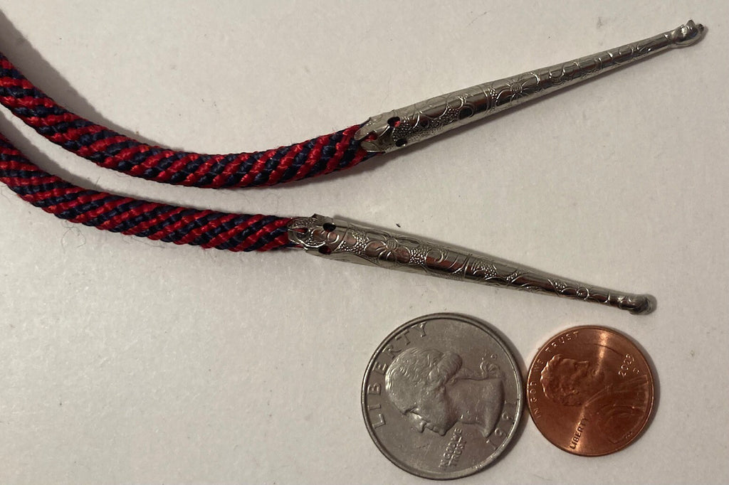 Vintage Metal Bolo Tie, Big Size Carved Out 1945 Mercury Dime Coin, Nice Western Design, 1 1/2" x 1 1/2", Quality, Heavy Duty, Made in USA