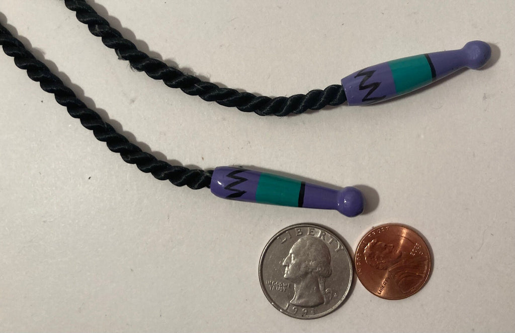 Vintage Metal Bolo Tie, Nice Purple Dog, Wolf Design, Nice Western Design, 2" x 3/4", Quality, Heavy Duty, Made in USA, Country & Western