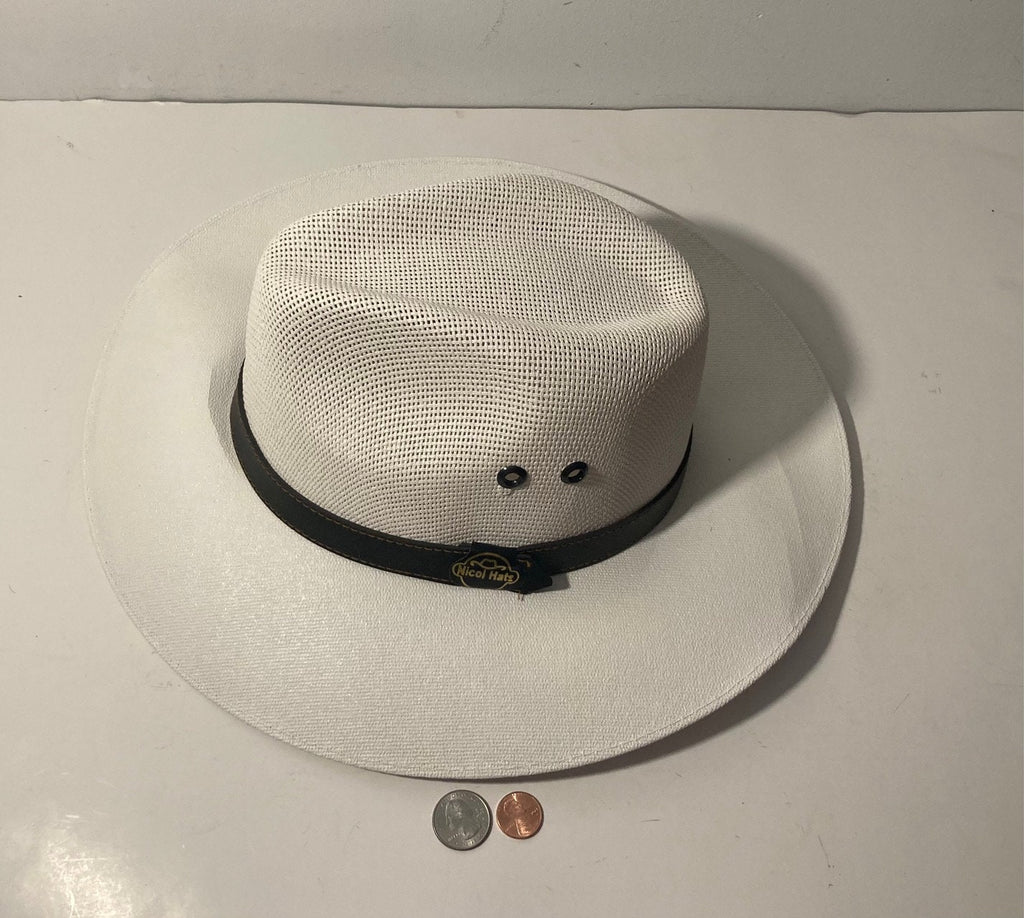 Vintage Cowboy Hat, Nicol Hat, Straw Hat, Size L, Self Conforming, Nice Band, Quality, Cowboy, Western Wear, Rancher, Sun Shade, Very Nice