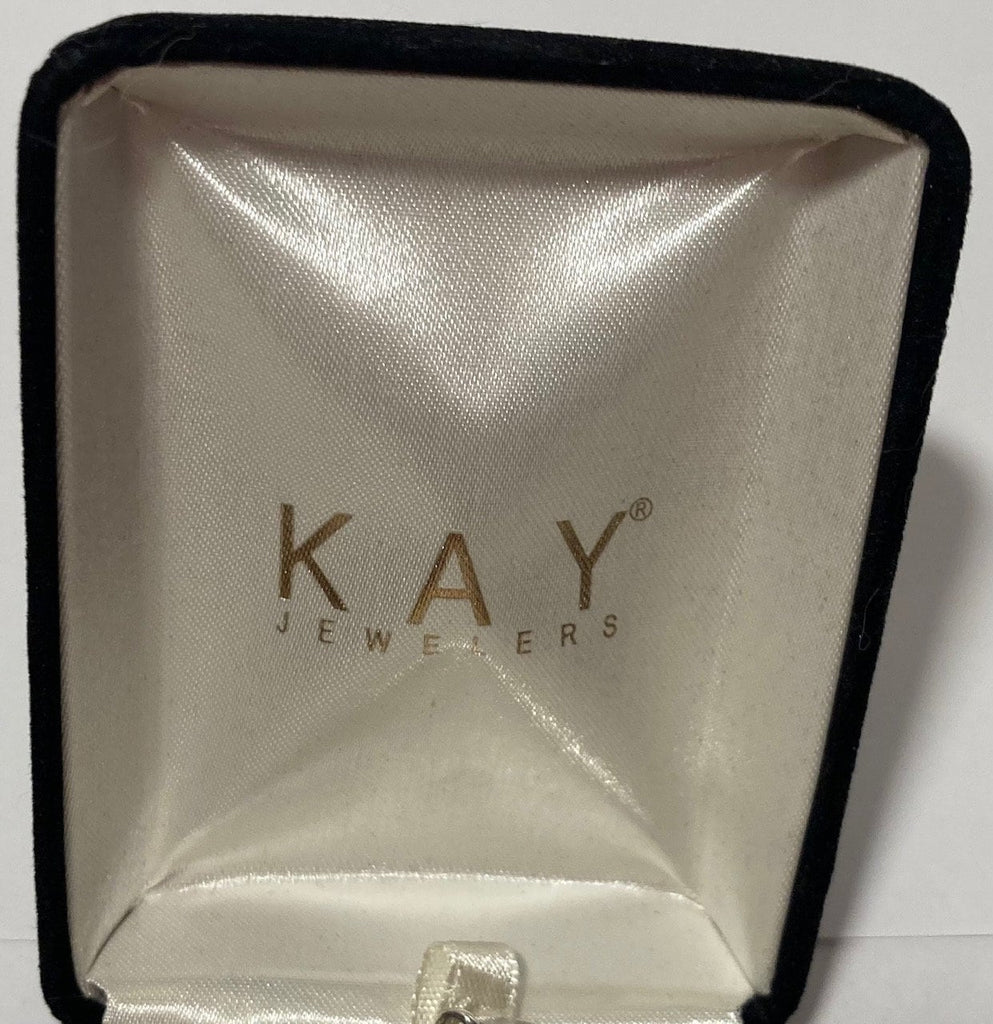 Vintage Sterling Silver Necklace, Nice Pendant with Design, and Sparkly Smaller Pendant, Very Nice Unique Design, Kay Jewelers, Quality