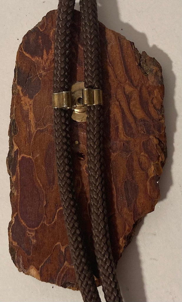 Vintage Wooden Bolo Tie, Nice Wood with Nice Bass Fish, Trout Design, Nice Western Design, 3 1/2" x 2", Quality, Heavy Duty, Made in USA