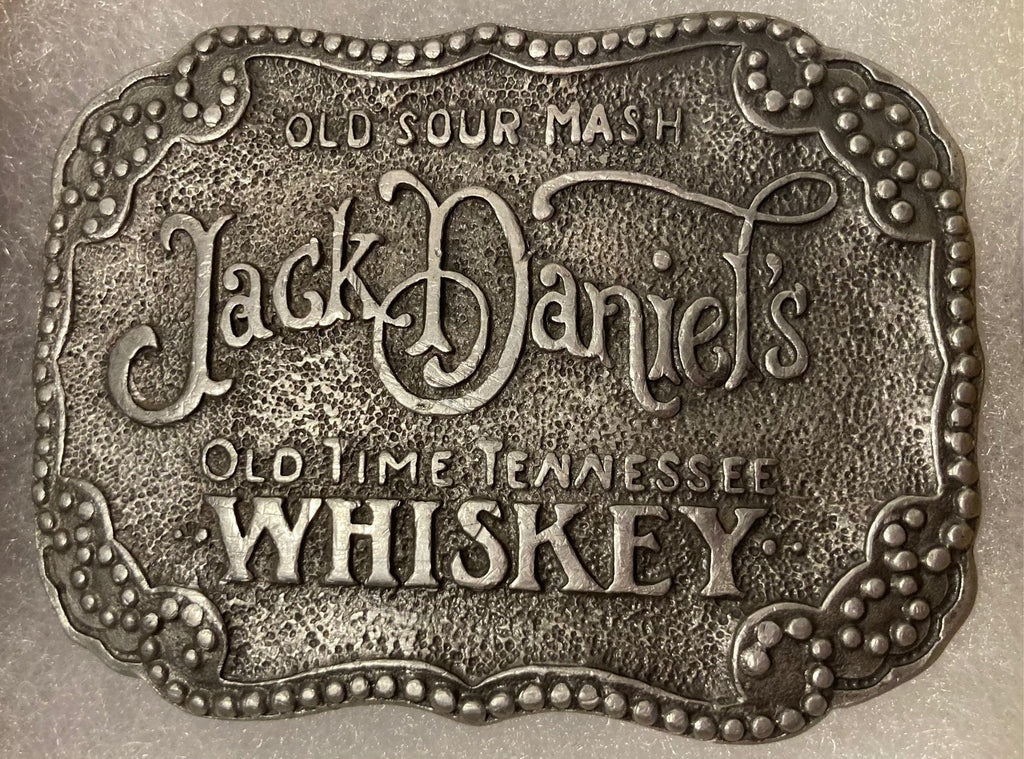 Vintage Metal Belt Buckle, Jack Daniel Distillery, Whiskey, Jack Daniel's, Nice Western Design, 3" x 2 1/4", Heavy Duty, Quality, Thick