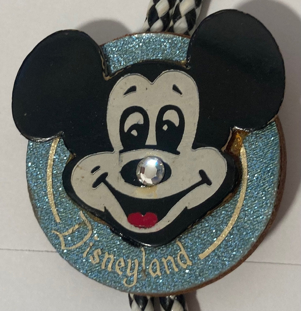 Vintage Metal Bolo Tie, Nice Mickey Mouse Design, Walt Disney Productions, Nice Western Design, 2" x 2", Quality, Heavy Duty, Country