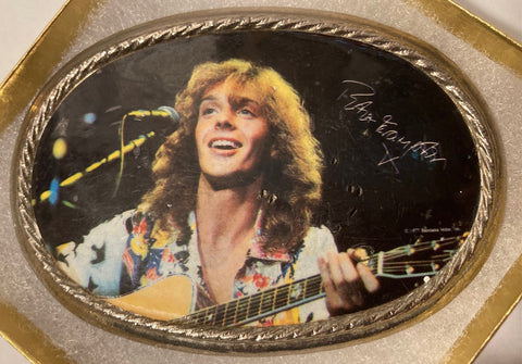 Vintage Metal Belt Buckle, Peter Frampton, Music, Rock and Roll, Nice Design, 3 1/2" x 2 1/2", Heavy Duty, Quality, Thick Metal