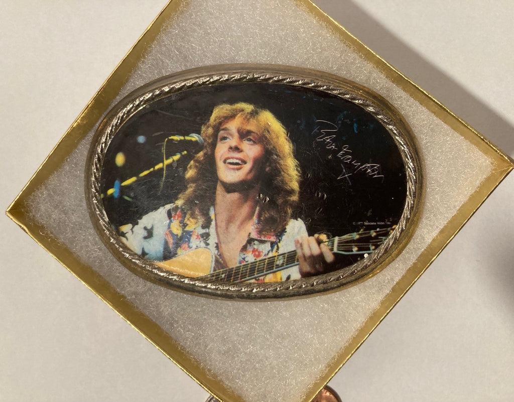 Vintage Metal Belt Buckle, Peter Frampton, Music, Rock and Roll, Nice Design, 3 1/2" x 2 1/2", Heavy Duty, Quality, Thick Metal