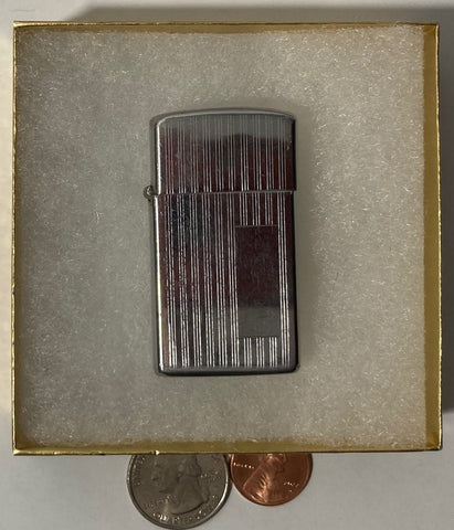 Vintage Metal Zippo, Nice Double Sided Etched Lines Design, Nice Design, Zippo, Made in USA, Cigarettes, More, Free Shipping in the U.S.