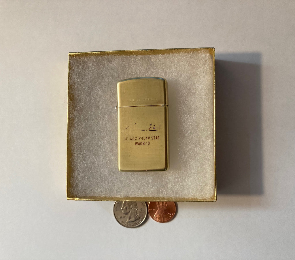 Vintage Metal Zippo Lighter, USCGC Polar Star, WAGB-10, Command Lighter