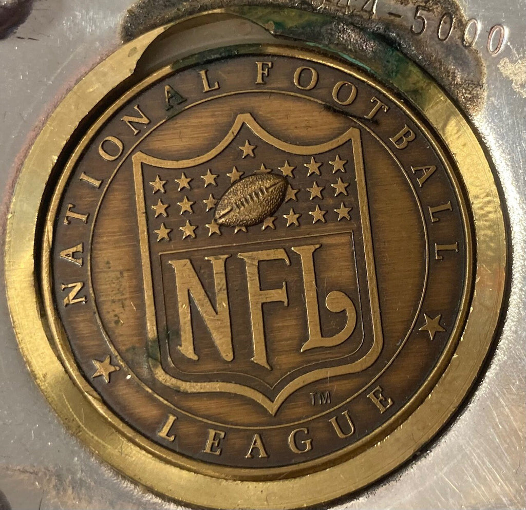 Vintage 1989 Metal Belt Buckle, Silver and Brass, Giants, NFL, Football, Member Club, Montana Silversmiths, Nice Design