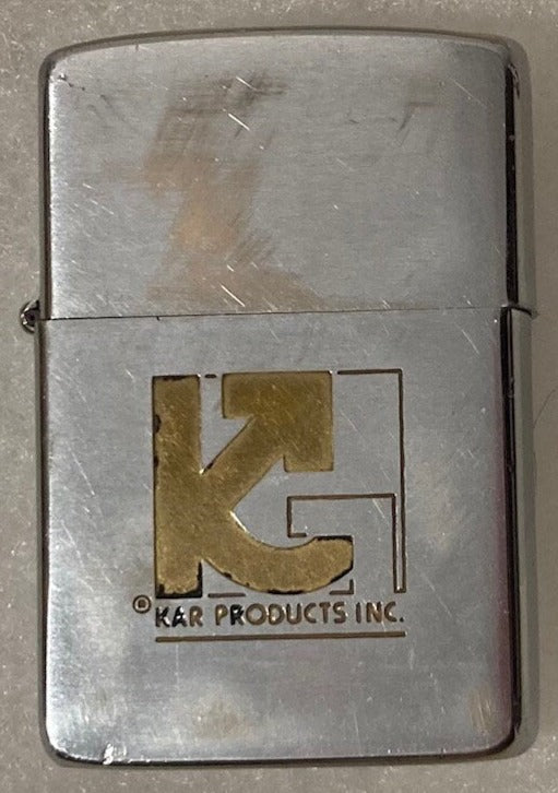 Vintage Metal Zippo, KAR Products Inc, Nice Design, Zippo, Made in USA