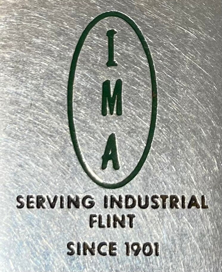 Vintage Metal Zippo Lighter, IMA, Serving Industrial Flint Since 1901, Flint, Michigan, Nice Design, Zippo, Made in USA